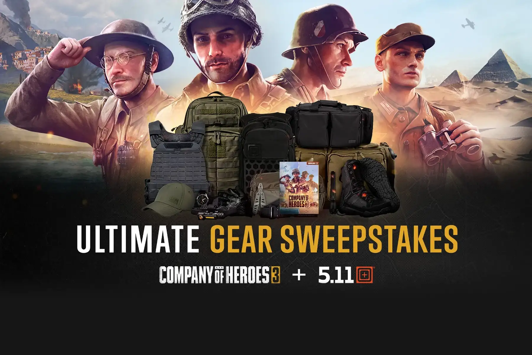 CONTEST ENDED – 5.11 Collaborates with Sega to Celebrate the Release of Company of Heroes 3 with a Sweepstakes Prize Package