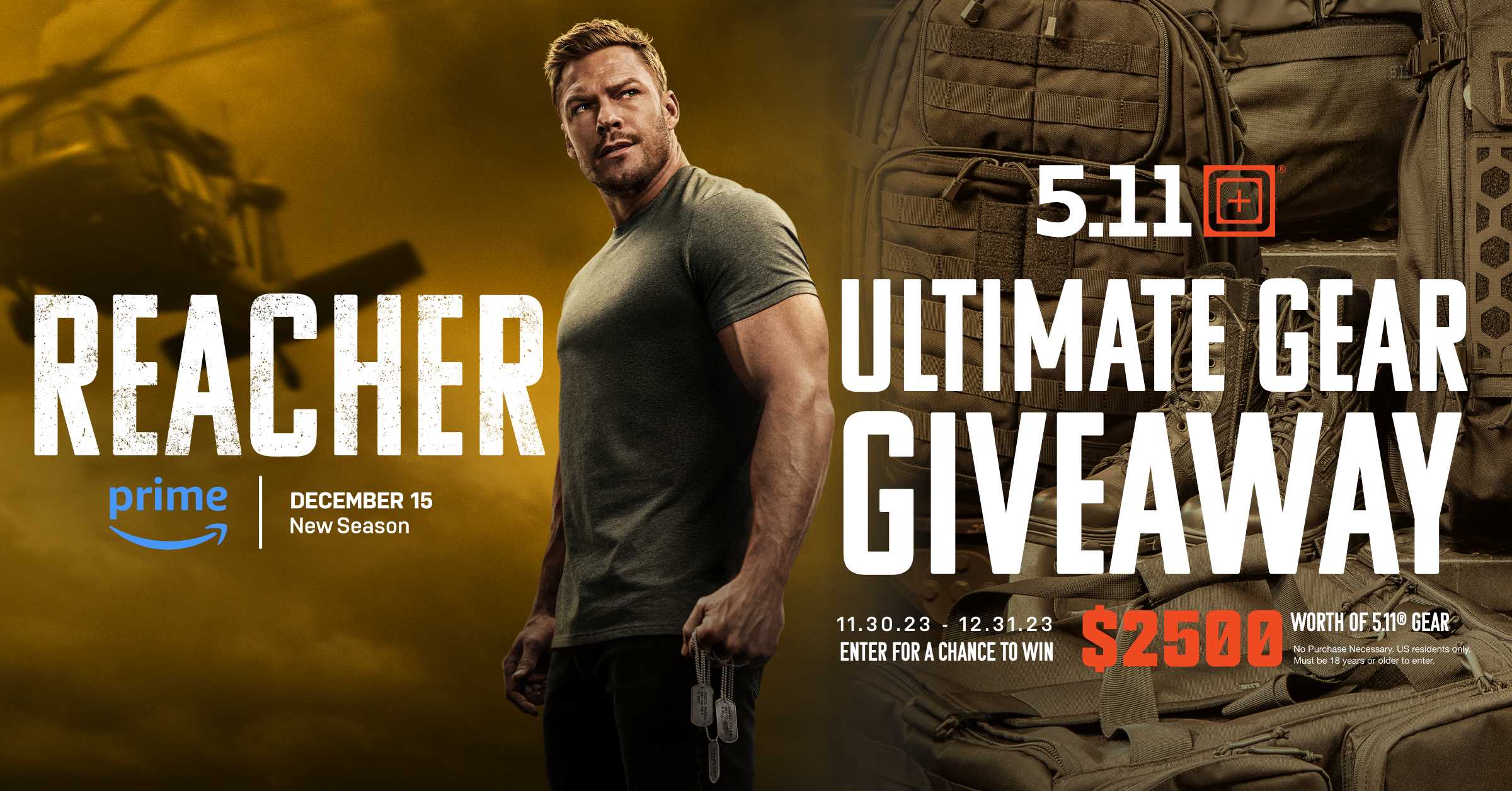 5.11 Tactical and Prime Video to Celebrate the Debut of the Highly Anticipated Season 2 of Reacher with a Sweepstakes Prize Package